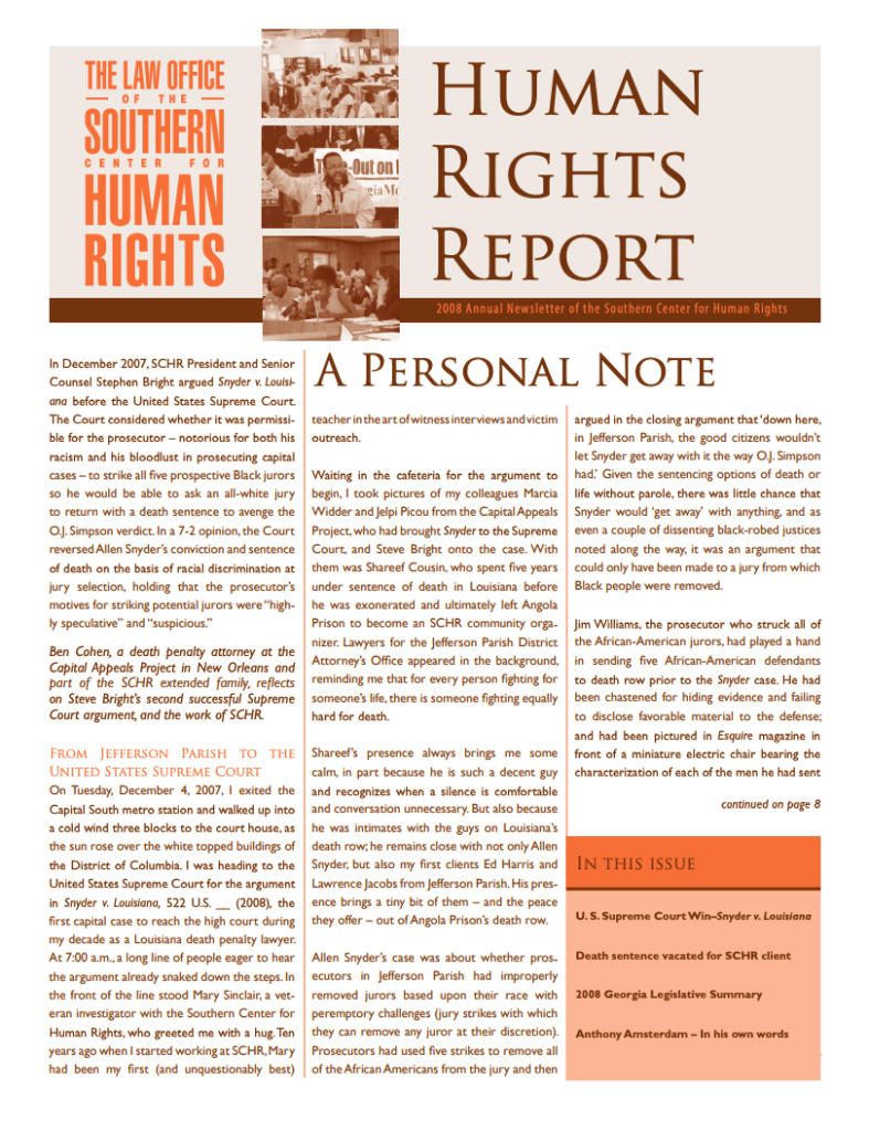 The Human Rights Report 2008